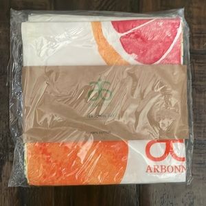 ARBONNE logo’d 100% cotton tea towel set of 2, NWT